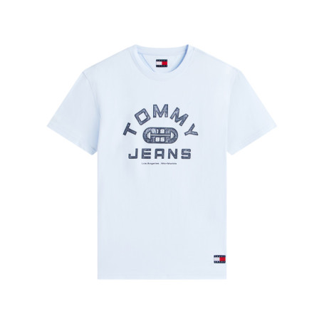 T-shirt en coton ciel imprimé avec une coupe...