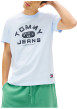 Thumbnail T-shirt en coton ciel imprimé avec une coupe droite et un col rond - Image 2