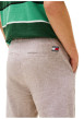 Thumbnail Pantalon Chino en lin et coton taupe uni avec une coupe droite - Image 5