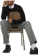 Thumbnail Pantalon Chino gris uni avec une coupe droite à zip et à bouton - Image 4