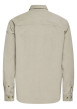 Thumbnail Chemise écrue unie en coton avec une coupe droite et un col à revers - Image 2