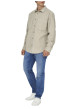 Thumbnail Chemise écrue unie en coton avec une coupe droite et un col à revers - Image 3