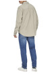 Thumbnail Chemise écrue unie en coton avec une coupe droite et un col à revers - Image 4