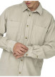 Thumbnail Chemise écrue unie en coton avec une coupe droite et un col à revers - Image 6