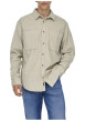 Thumbnail Chemise écrue unie en coton avec une coupe droite et un col à revers - Image 7