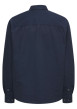 Thumbnail Chemise indigo unie en coton avec une coupe droite et un col à revers - Image 2
