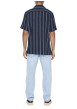 Thumbnail Chemise marine à rayures avec une coupe droite et un col à revers - Image 2