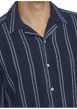 Thumbnail Chemise marine à rayures avec une coupe droite et un col à revers - Image 4