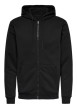 Thumbnail Sweat noir uni en coton mélangé avec une coupe droite et un col à capuche