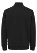 Thumbnail Sweat noir uni en coton mélangé avec une coupe droite et un col camionneur - Image 2