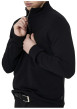Thumbnail Sweat noir uni en coton mélangé avec une coupe droite et un col camionneur - Image 5