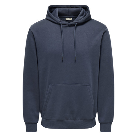 Sweat marine uni avec une coupe droite et un...