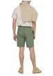 Thumbnail Short vert uni en coton et lin mélangé avec une coupe droite - Image 2
