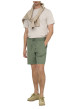 Thumbnail Short vert uni en coton et lin mélangé avec une coupe droite - Image 4