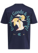 Thumbnail T-shirt en coton biologique marine à imprimé avec une coupe droite - Image 2