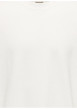 Thumbnail T-shirt en coton écru uni avec une coupe oversize et un col rond - Image 3