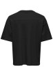 Thumbnail T-shirt en coton noir uni avec une coupe oversize et un col rond - Image 2