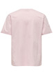 Thumbnail T-shirt en coton biologique rose uni avec une coupe droite et un col rond - Image 2
