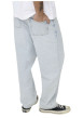 Thumbnail Jean Baggy en coton beige uni avec une coupe droite à zip et à bouton - Image 7