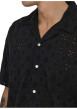 Thumbnail Chemise en coton noire unie avec une coupe droite et un col à revers - Image 7