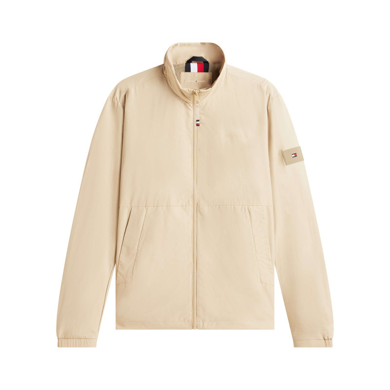 Tommy Hilfiger - Blouson Beige Pourvu D'une Fermeture Zippée Ton Sur Ton Et Du Patch De La Marque - Beige