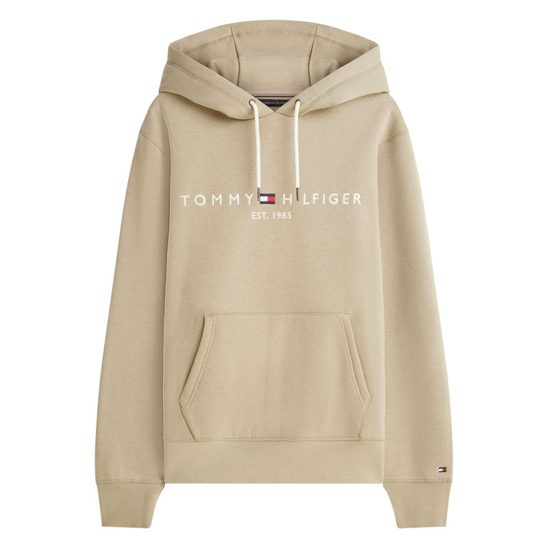 Tommy Hilfiger - Sweat Taupe à Coupe Ajustée Pourvu D'un Col à Capuche Avec Cordon De Serrage - Beige Tommy Hilfiger - Sweat Taupe à Coupe Ajustée Pourvu D'un Col à Capuche Avec Cordon De Serrage - Beige