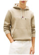 Thumbnail Sweat taupe à coupe ajustée pourvu d'un col à capuche avec cordon de serrage - Image 2
