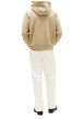 Thumbnail Sweat taupe à coupe ajustée pourvu d'un col à capuche avec cordon de serrage - Image 3
