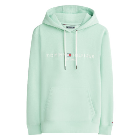 Sweat vert d'eau pourvu d'un col à capuche avec...