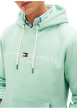 Thumbnail Sweat vert d'eau pourvu d'un col à capuche avec cordon de serrage - Image 4