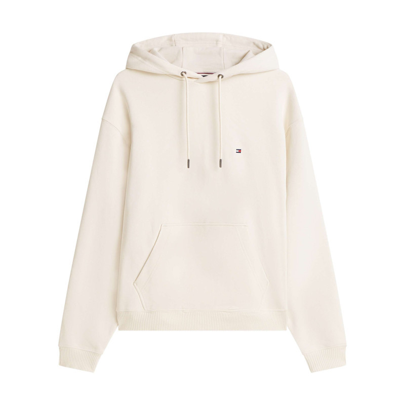 Tommy Hilfiger - Sweat Beige En Coton Pourvu D'un Col à Capuche Avec Cordon De Serrage - Beige Tommy Hilfiger - Sweat Beige En Coton Pourvu D'un Col à Capuche Avec Cordon De Serrage - Beige