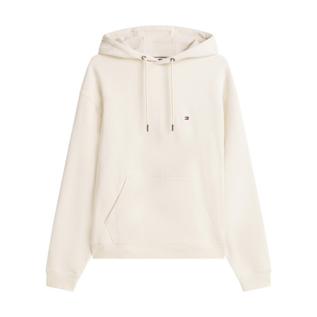 Sweat beige en coton pourvu d'un col à capuche...