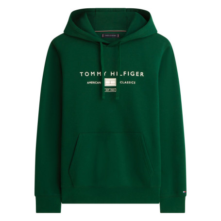 Sweat en coton vert à coupe ajustée pourvu d'un...