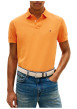 Thumbnail Polo en coton biologique orange à coupe droite pourvu d'un col à revers - Image 2