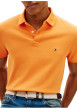 Thumbnail Polo en coton biologique orange à coupe droite pourvu d'un col à revers - Image 4