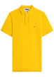 Thumbnail Polo en coton biologique jaune à coupe droite pourvu d'un col à revers