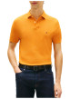 Thumbnail Polo en coton biologique jaune à coupe droite pourvu d'un col à revers - Image 2