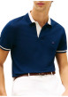 Thumbnail Polo en coton biologique marine à coupe droite pourvu d'un col à revers - Image 4