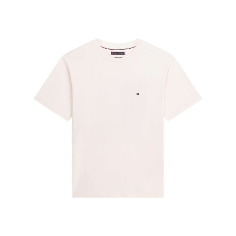Tommy Hilfiger - T-shirt En Coton Beige à Coupe Droite Pourvu De Manches Courtes - Beige
