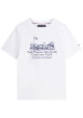 Thumbnail T-shirt en coton blanc à coupe droite pourvu de manches courtes