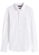 Thumbnail Chemise en coton mélangé blanche à coupe slim pourvue d'un col boutonné