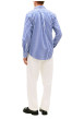 Thumbnail Chemise en coton marine à coupe droite ornée d'un motif à rayures - Image 3