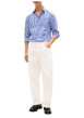 Thumbnail Chemise en coton marine à coupe droite ornée d'un motif à rayures - Image 5