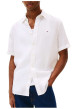 Thumbnail Chemise en lin blanche à coupe droite pourvue d'un col boutonné - Image 2