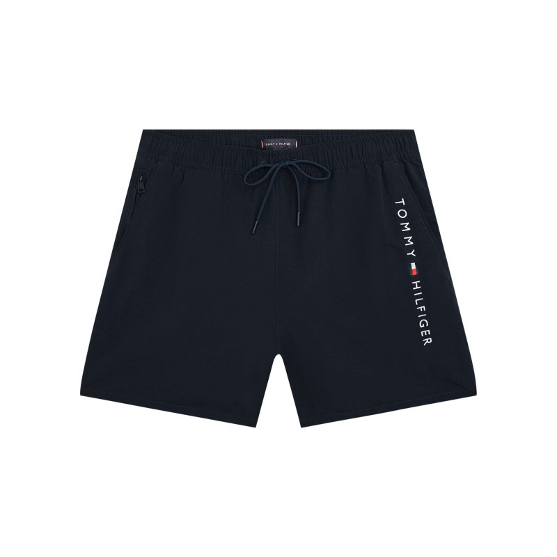 Tommy Hilfiger - Short De Bain Marine à Coupe Ajustée Pourvu Du Nom De La Marque - Bleu Foncé