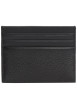 Thumbnail Porte-cartes en cuir noir aspect grainé pourvu du nom de la marque - Image 2