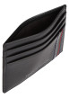 Thumbnail Porte-cartes en cuir noir aspect grainé pourvu du nom de la marque - Image 3