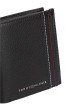 Thumbnail Portefeuille en cuir noir aspect grainé pourvu du nom de la marque - Image 3