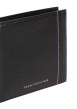 Thumbnail Portefeuille en cuir noir aspect grainé pourvu du nom de la marque - Image 3