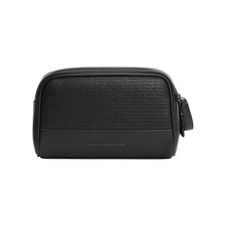 Trousse noire aspect tressé pourvu du nom de la...